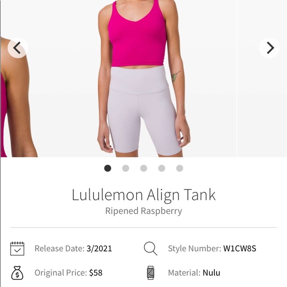 🛑SOLD🛑 Lululemon Align Tank Ripened Raspberry - Picture 5 of 5